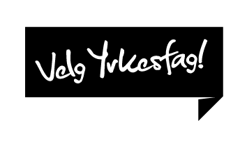 logo - Velg Yrkesfag - sort med hvit skrift